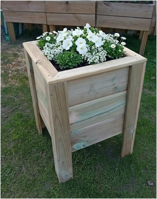 Houttan Bloembak – 40×40×60 cm