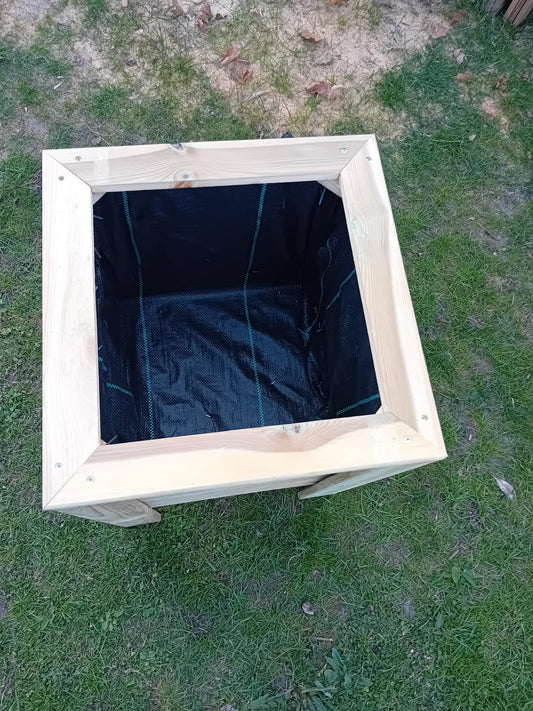 Houttan Bloembak – 40×40×60 cm